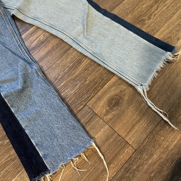 ZARA TRF DENIM IX’D MAKERS two-toned colorblock jeans with zipper - Picture 6 of 11